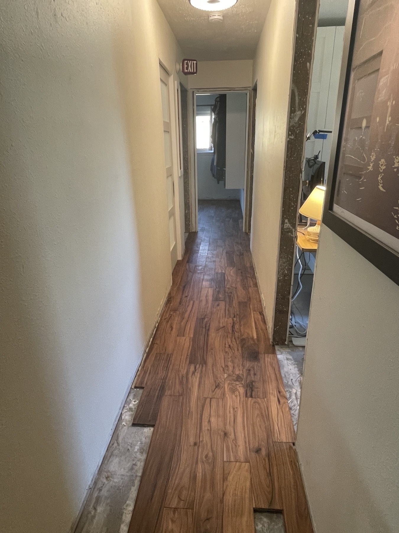 Hallway flooring installed